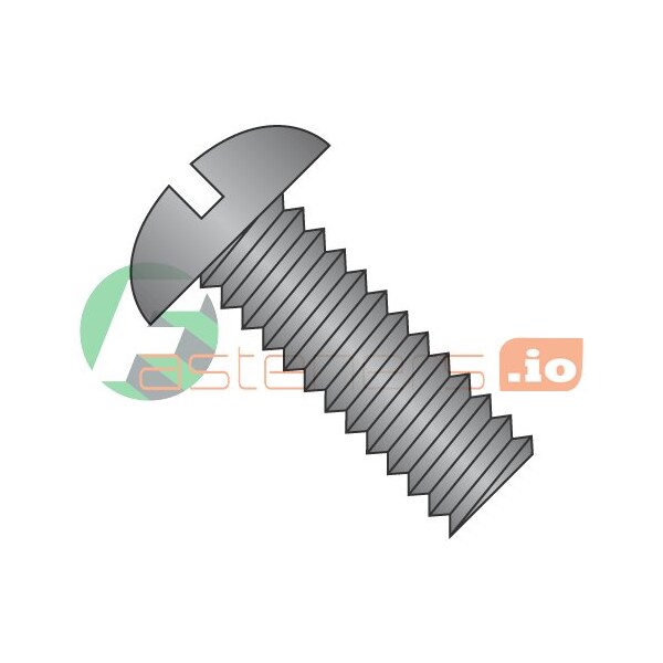 Newport Fasteners #6-32 x 3/8 in Slotted Round Machine Screw, Black Oxide Steel, 10000 PK 367182 - main
